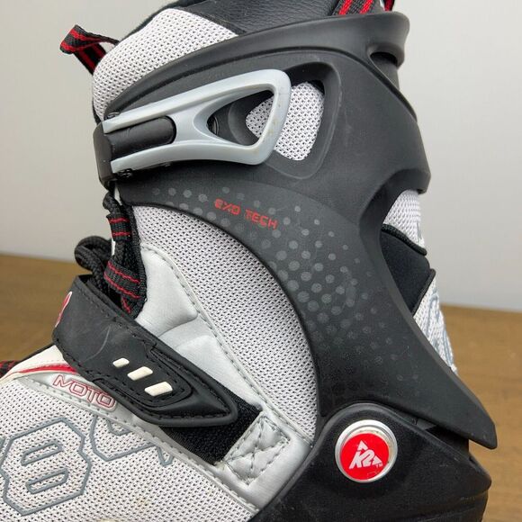 K2 Moto M84 Inline Skates Mens 11 White Rollerblades Racing Roller Blades 84mm - Picture 11 of 12